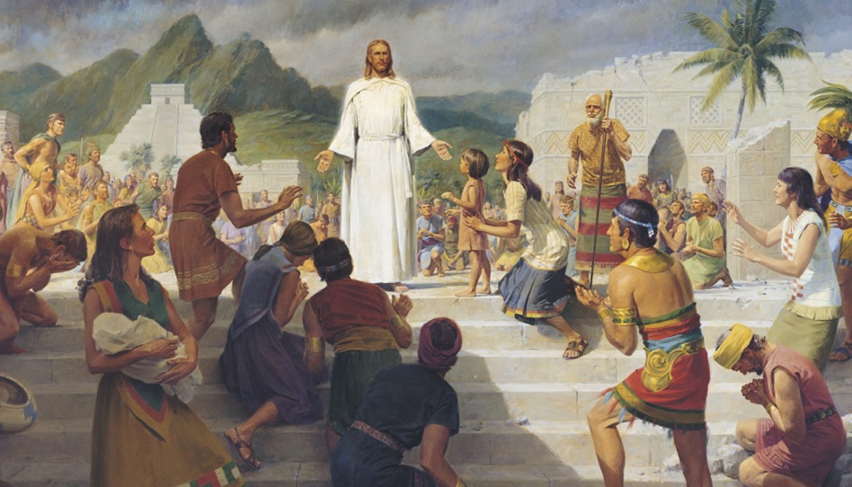 Jesus Christus besucht das Volk der Nephiten im Buch Mormon.