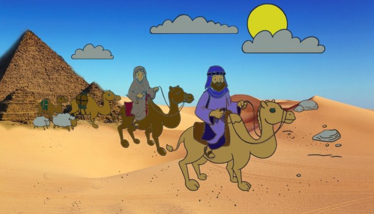 Abraham und Sara in der Wüste